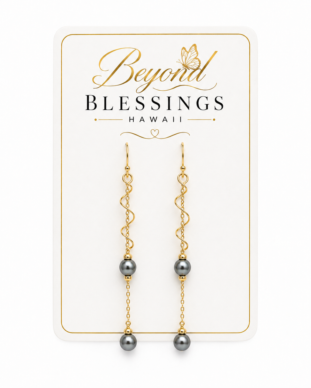 Momi Spiral Freshwater Drop Earrings