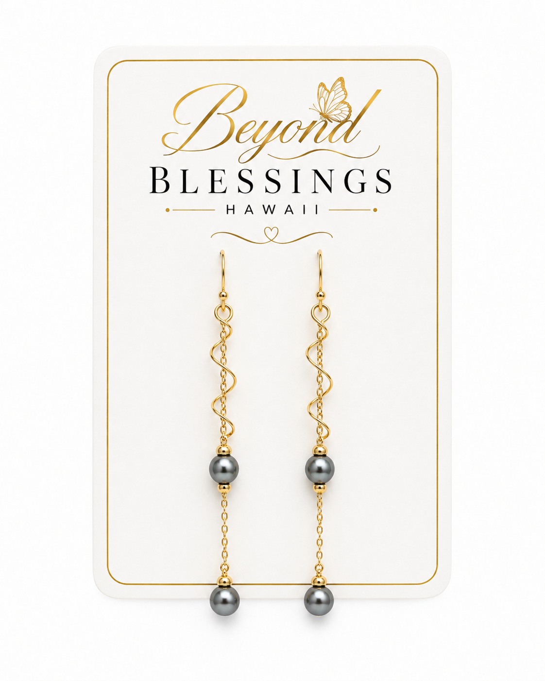 Momi Spiral Freshwater Drop Earrings