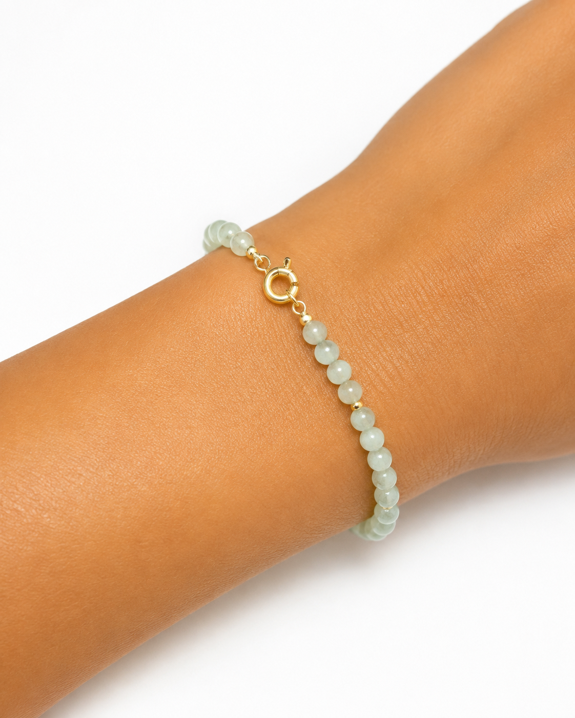 Aloha Dainty Jade Bead Bracelet