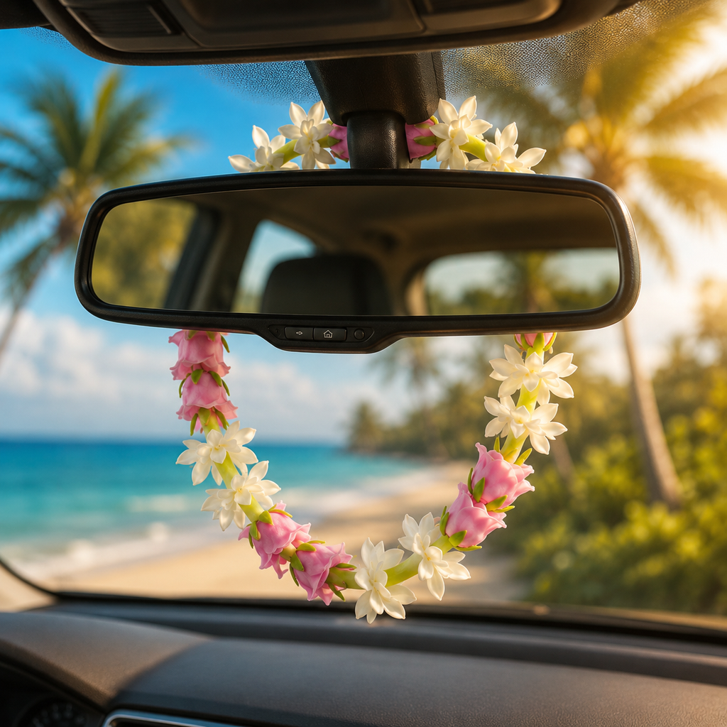 Pikake Bloom + Light Pink & Dark Pink Lokelani Versatile Forever Lei