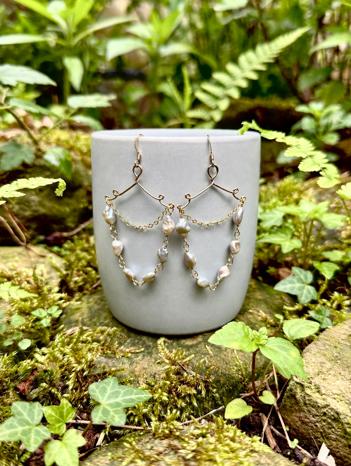 Chandelier Keshi Earrings