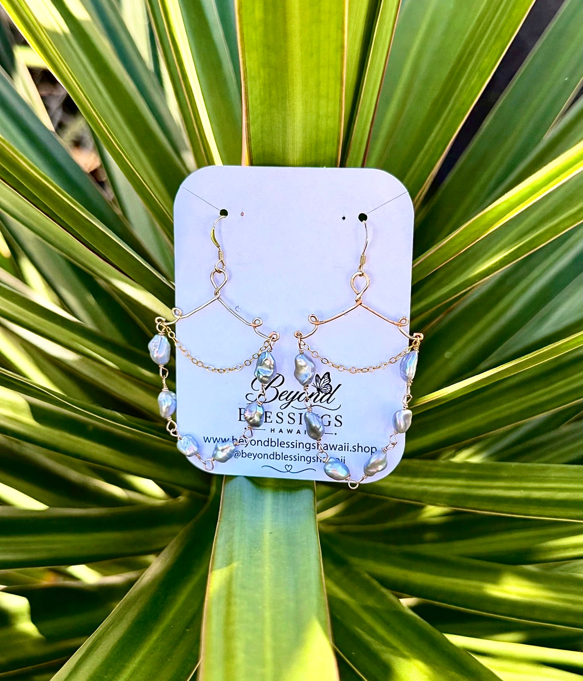 Chandelier Keshi Earrings