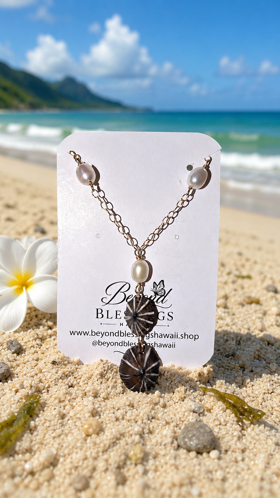 Mālie ʻŌpihi Pearl Drop Necklace