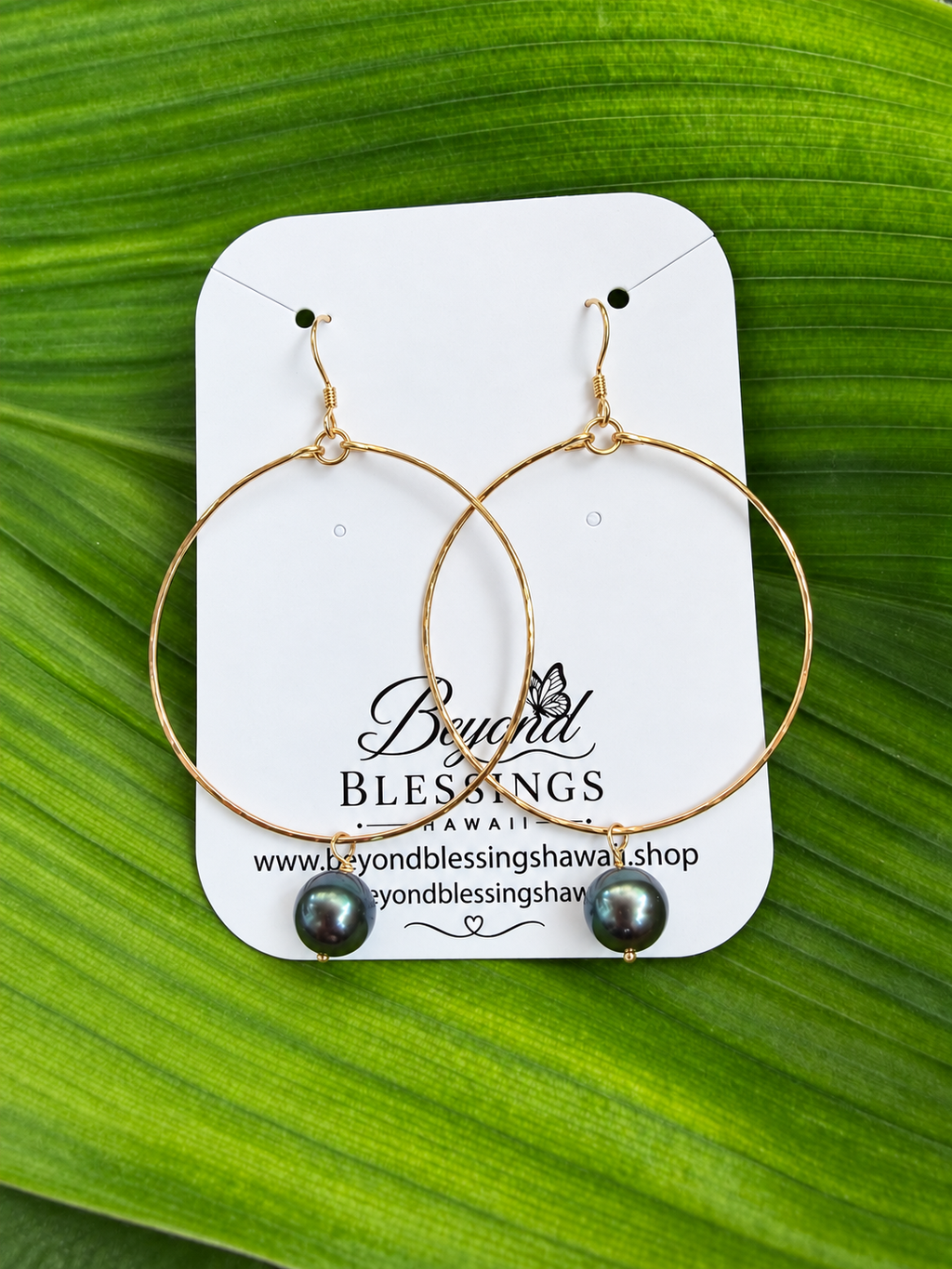 Tahitian Pearl Halo Hoops