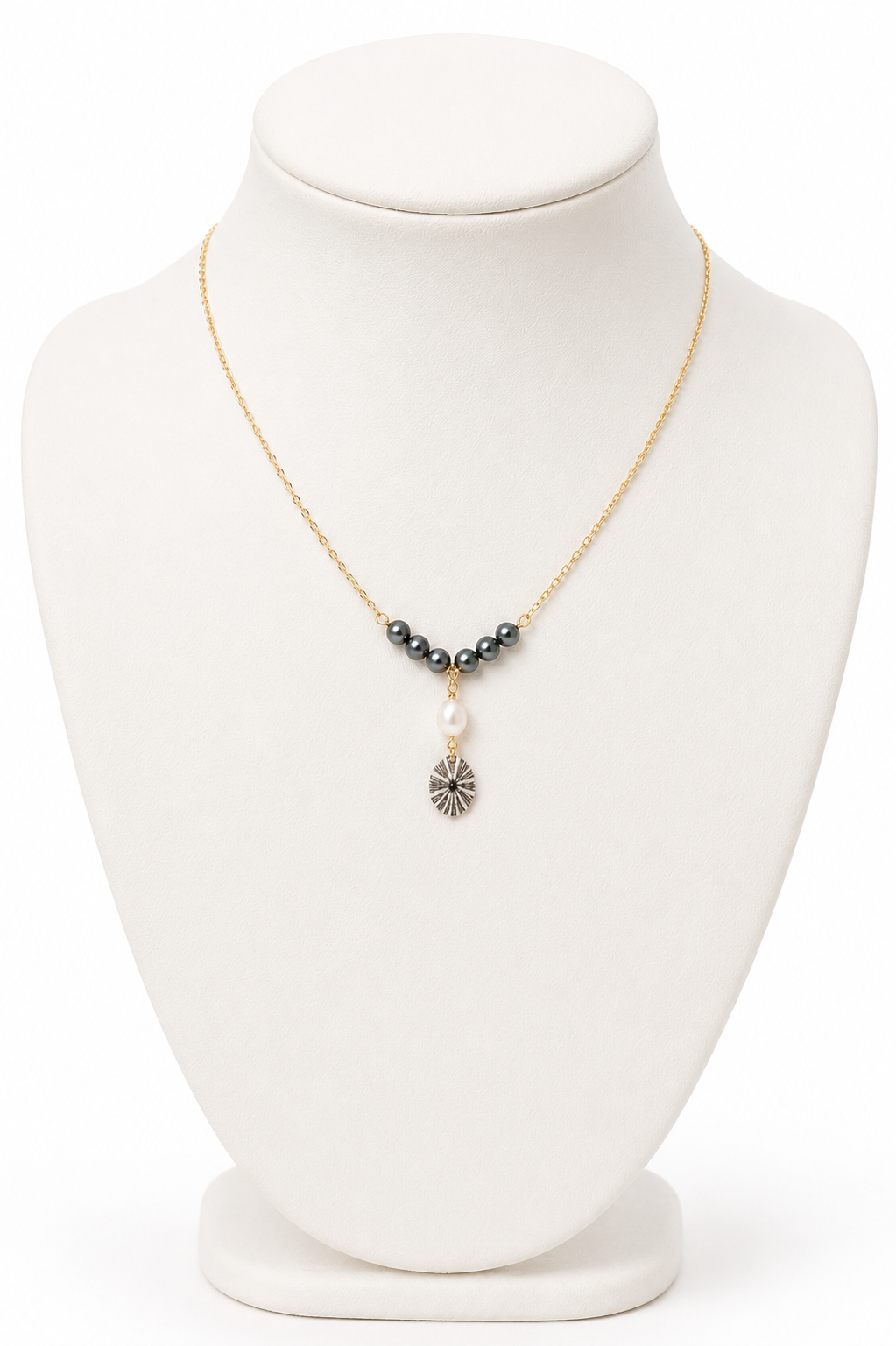 Ocean Night Pearl ʻŌpihi Necklace