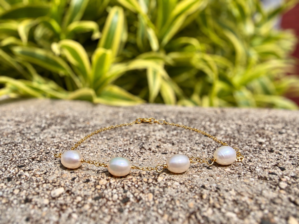 Golden Tide Rice Pearl Bracelet