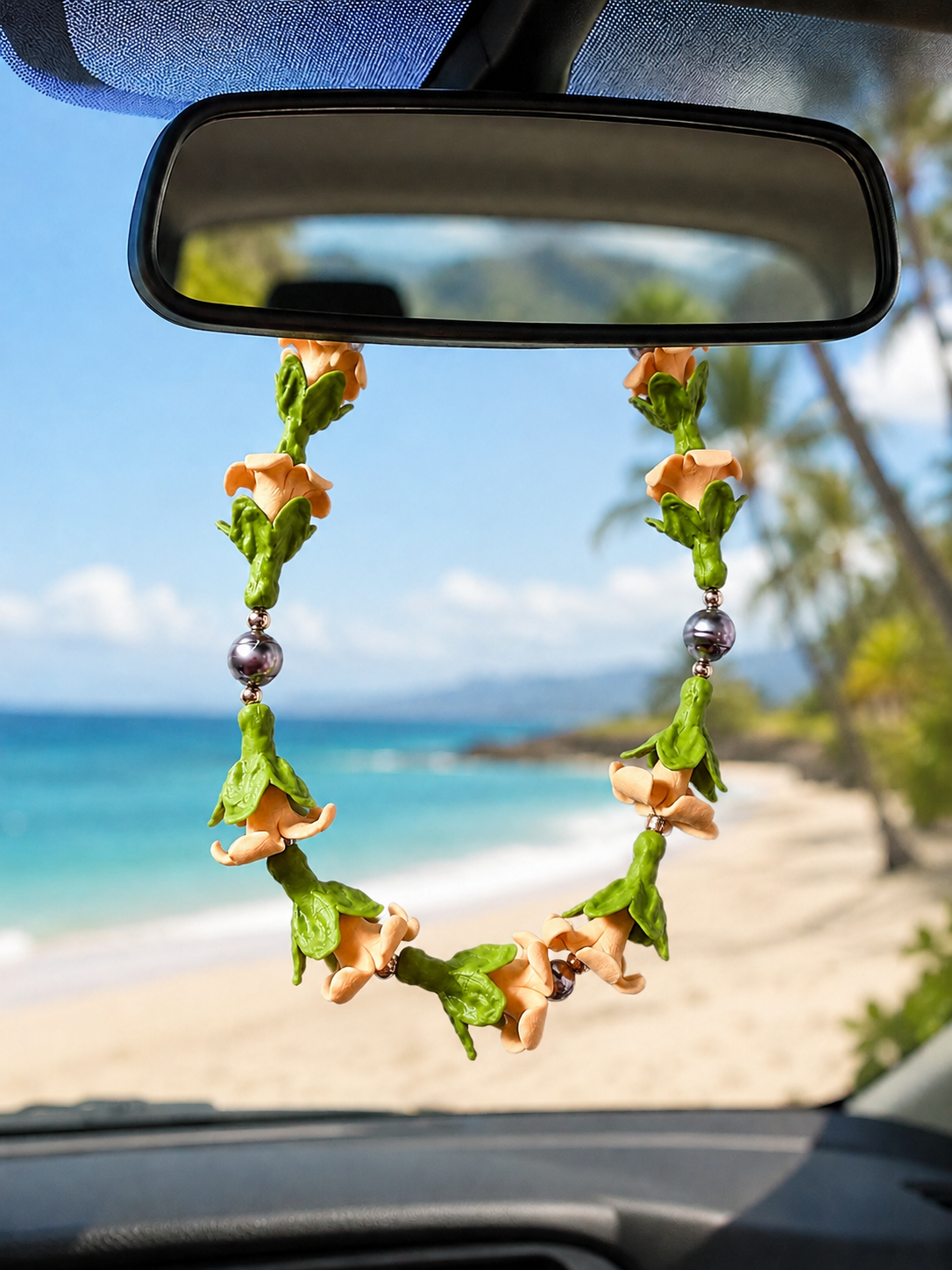 Pakalana + Puakenikeni Car Lei