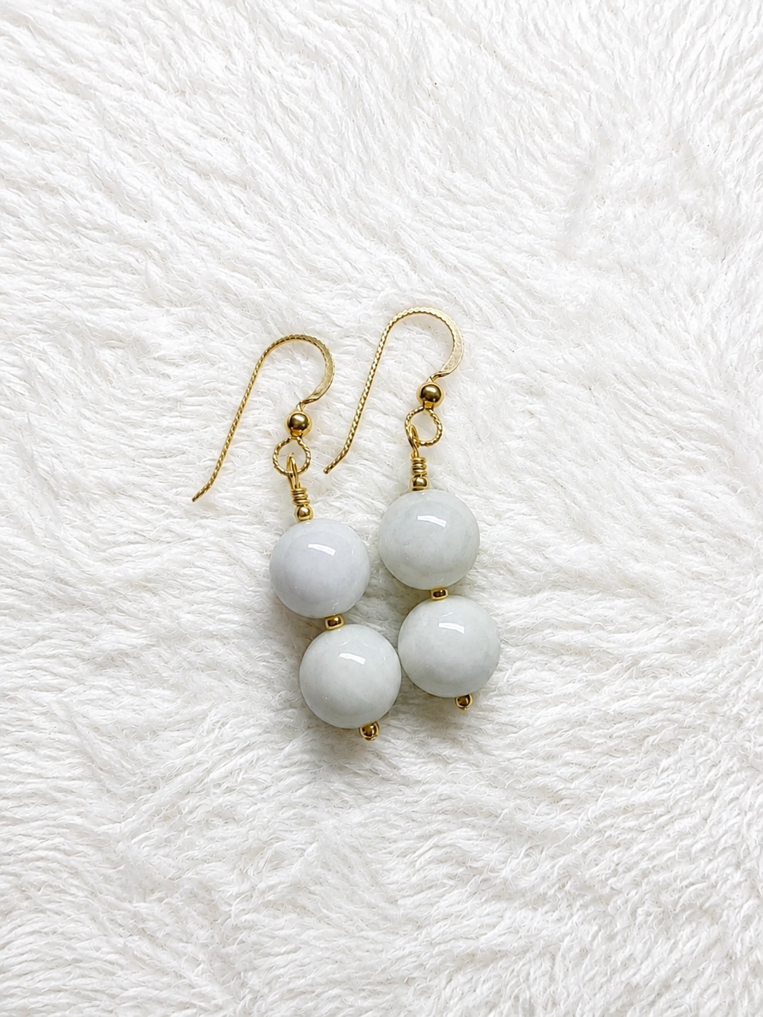 Double Nephrite Jade Earrings