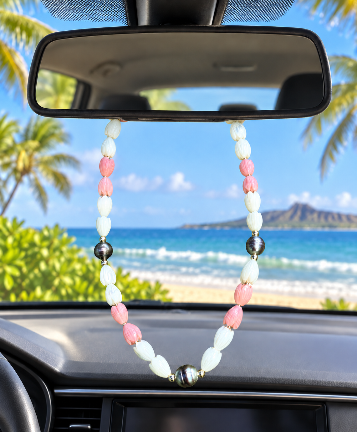 Pikake Car Lei | Bag Lei w/ Tahitian